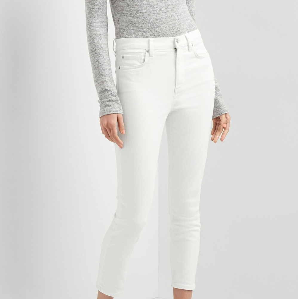 Gap True Skinny High Rise white jeans 30r